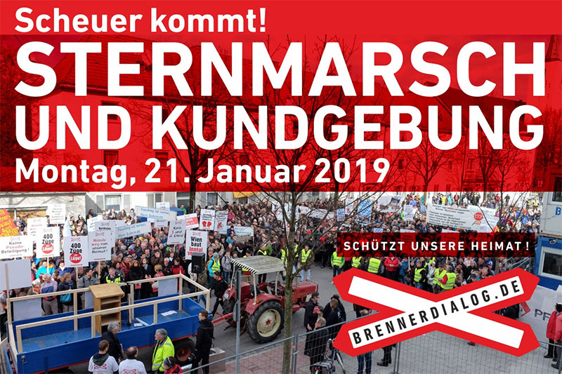 Scheuer kommt! Sternmarsch und Kundgebung